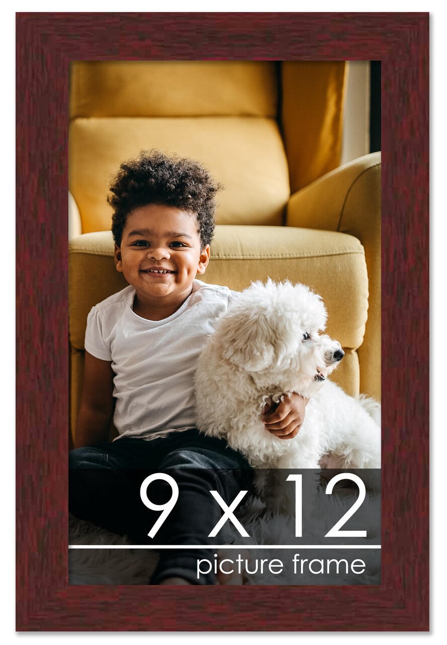 Photo Size Minimalist Brown Picture Frame - UV Acrylic, Foam Board Backing, Hanging Hardware